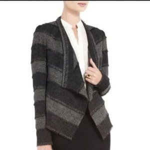 BCBGMaxAzria Aubree open front striped jacket Large